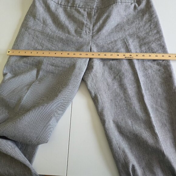 Kasper Dress Pants Womens 18 Heathered Gray Linen Blend Lined Slacks Career VTG - Picture 6 of 16